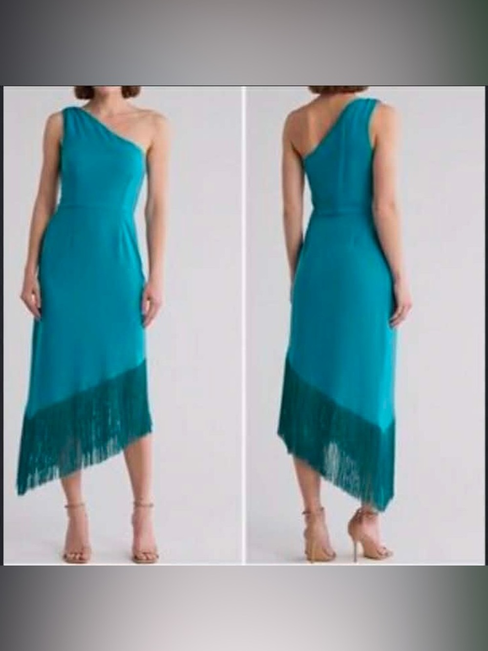 Hutch One Shoulder Fringe Hem Dress - Women's size XS
